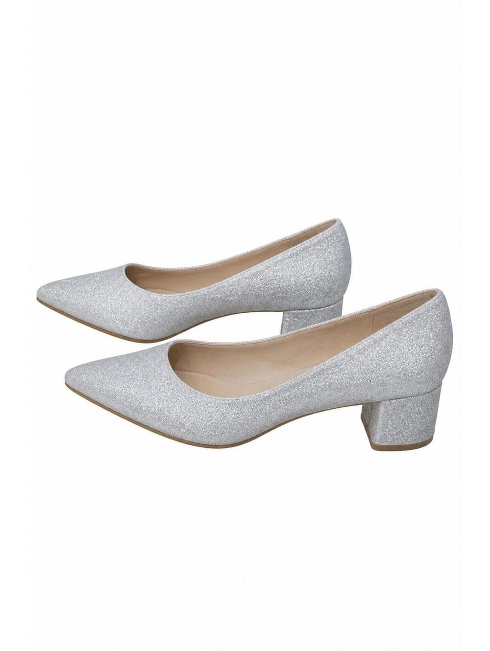 Dream Pairs Silver Glitter Heels Size 7.5 Pointed Toe Wedding Party Pumps